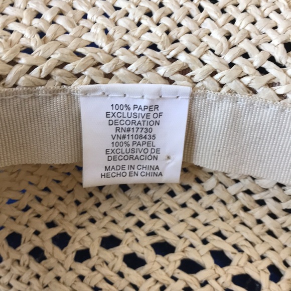 Woven Paper Sun Hat OSFM - Picture 4 of 5